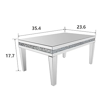ミラー家具 リビングテーブル 110cm ローテーブル シルバー ミラー家具 リビングテーブル 110cm ローテーブル シルバー